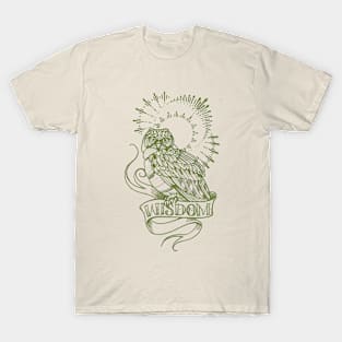 wisdom owl tattoo shirt T-Shirt